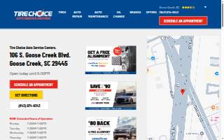 Tire Choice Auto Service Centers of Goose Creek website