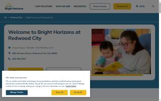 Bright Horizons at Redwood City website