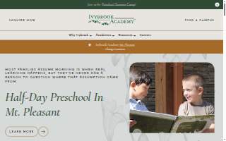Ivybrook Academy of Mt Pleasant website