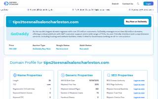 Tips 2 Toes Nail website