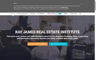 Ray James Real Estate School website