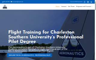 Charleston Southern University Aeronautics website