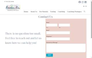 Rainbow Row Dyslexia Services website