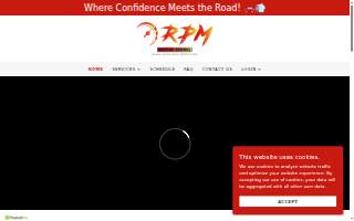 RPM Driving School website