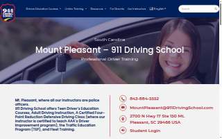 911 Driving School - Mt. Pleasant website
