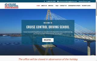 Cruise Control Driving School website