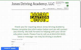 Jones Driving Academy website