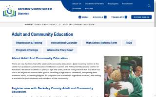 Berkeley County Adult Education website