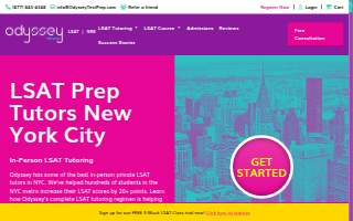 Odyssey LSAT Tutoring website