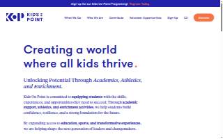 Kids On Point website