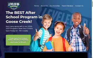 Leveled Up After School, Summer Camp, & Martial Arts website