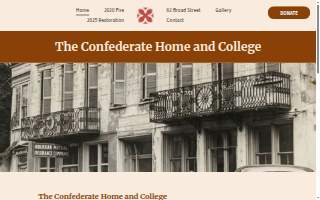Confederate Home & College website
