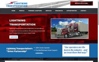 Lightning Transportation website