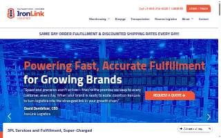 IronLink Logistics - Port of Charleston 3PL website