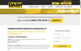 Dash Courier Services of North Charleston website