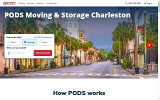 PODS Moving & Storage of Summerville website