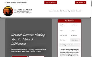 Coastal Carrier Moving & Storage website