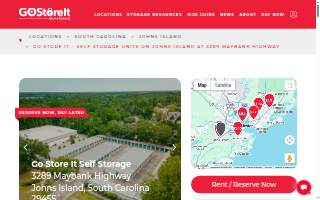 Go Store It Self Storage of Johns Island website
