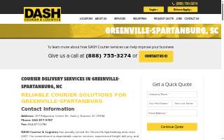 Dash Courier Services of Duncan website