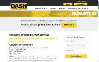 Dash Courier Services of Charlotte website