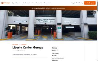 AirGarage | Public Parking - Liberty Center Garage Charleston website