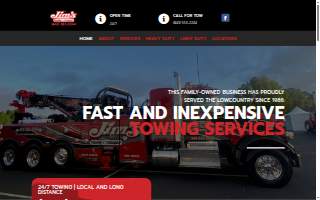 Jims Towing website