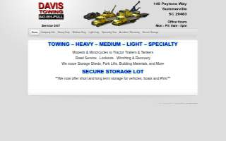 Davis Towing website