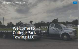 College Park Towing website