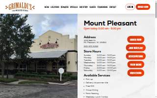 Grimaldi's Pizzeria of Mt Pleasant website