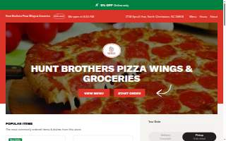 Hunt Brothers Pizza Wings & Groceries website
