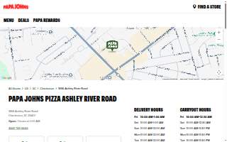 Papa Johns Pizza of Charleston website