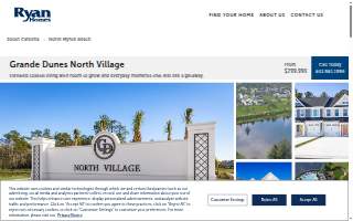 Ryan Homes at Grande Dunes North Village of North Myrtle Beach website