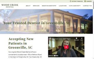 Wood Creek Dental of Greenville website