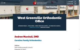 Carolina Family Orthodontics of Furman website