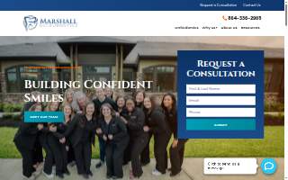 Marshall Orthodontics - Simpsonville Orthodontist website