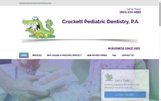Crockett Pediatric Dentistry website