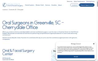 Carolinas Center for Oral & Facial Surgery of Greenville website