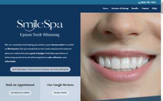 SmileSpa Upstate Teeth Whitening website