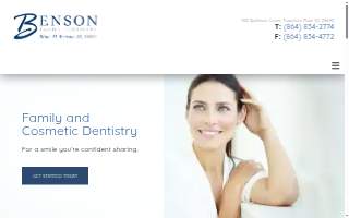 Benson Family Dentistry website