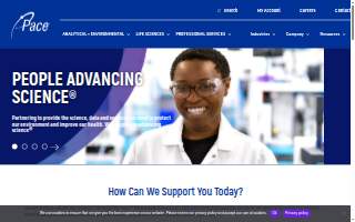 Pace Analytical website