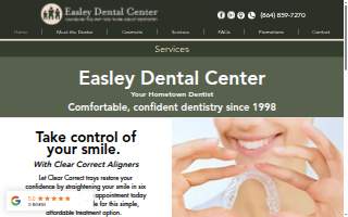 Easley Dental Center website