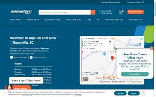 Any Lab Test Now of Greenville website