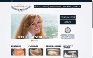 Greenville Dental Lab website