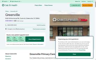 Oak Street Health Greenville Primary Care Clinic website