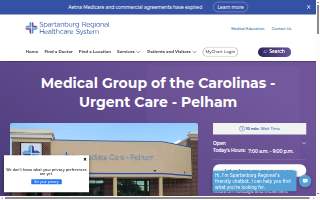 Immediate Care Center - Pelham website