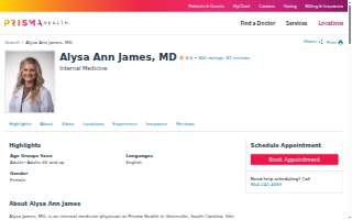 Alysa Ann James, MD website