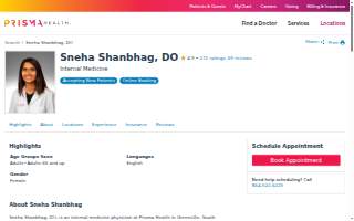 Sneha Shanbhag, DO website