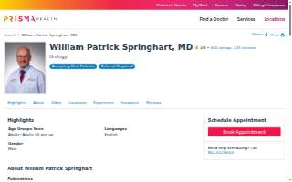 William Patrick Springhart, MD website