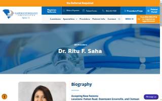 Ritu Saha, MD website