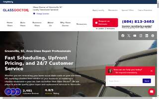 Glass Doctor of Greenville SC website